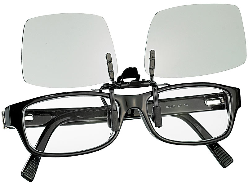 ; Polarisierende 3D-Brillen-Clips Polarisierende 3D-Brillen-Clips 
