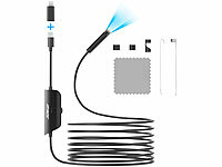 Somikon USB Endoskop Kameras, 1080p Endoskopkameras, Endoscope Camera