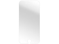 Somikon Displayschutz für iPhone 7, gehärtetes Echtglas 9H