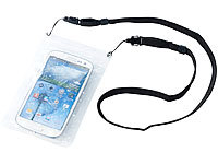 Somikon Wasserdichte Universal-Tasche für iPhone & Smartphone bis 4,8 Zoll; Unterwasser Kamera-Hüllen Unterwasser Kamera-Hüllen 