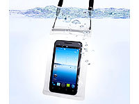 Somikon Wasserdichte Universal-Tasche für Smartphone bis 5,3 Zoll; Unterwasser Kamera-Hüllen Unterwasser Kamera-Hüllen Unterwasser Kamera-Hüllen 