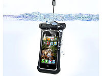 Somikon Hochwertige wasserdichte Tasche für Smartphones bis 4,0 Zoll; Unterwasser Kamera-Hüllen Unterwasser Kamera-Hüllen 