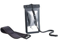 Somikon Wasserdichte iPhone & Smartphone-Tasche bis 4,8", Kopfhörer-Eingang; Unterwasser Kamera-Hüllen Unterwasser Kamera-Hüllen 