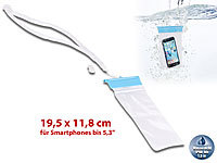 Somikon Wasserdichte Universal-Tasche für iPhone & Smartphone bis 15,7 cm/6,2"; Unterwasser Kamera-Hüllen 