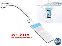 Somikon Wasserdichte Universal-Tasche für iPhone & Smartphone bis 12,2cm/4,8"; Unterwasser Kamera-Hüllen 