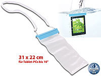 Somikon Wasserdichte Universal-Hülle für iPads & Tablet-PCs bis 25,4 cm / 10"