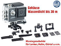Somikon HD-Action-Cam DV-1212 mit 720p-Auflösung, Unterwasser-Gehäuse, IP68; UHD-Action-Cams 