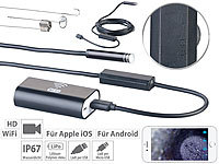 Somikon WiFi-HD-Endoskop-Kamera für iOS und Android-Mobilgeräte, 2 m; Endoskopkameras (HD, mit Monitor) Endoskopkameras (HD, mit Monitor) Endoskopkameras (HD, mit Monitor) Endoskopkameras (HD, mit Monitor) 