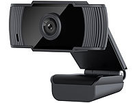 Somikon Full-HD-USB-Webcam mit Mikrofon, für PC und Mac, 1080p, 30 fps; 4K-Webcams 