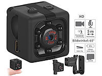 Somikon HD-Micro-Videokamera & Webcam, HD 720p, mit Bewegungserkennung & Akku; Full-HD-Kugelschreiber-Kameras 
