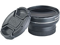 Somikon Weitwinkel-Vorsatz-Objektiv für 4K-UHD-Camcorder DV-880.uhd, 0,45x; Dreibein Kamera Stative Dreibein Kamera Stative Dreibein Kamera Stative 