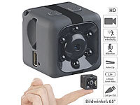 Somikon HD-Micro-Videokamera & Webcam, HD 720p, mit Bewegungserkennung & Akku; Full-HD-Kugelschreiber-Kameras 