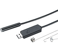 Somikon Wasserfeste USB-Endoskop-Kamera UEC-3070 mit 7-m-Kabel & LEDs; Endoskopkameras (HD, mit Monitor) 