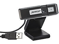 Somikon Webcam WEC-230.privacy mit 2 MP und Schutzklappe; 4K-Webcams 