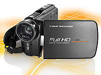 Somikon Full-HD-Camcorder "DV-920.HD" mit optischem Zoom, 5 MP, HDMI; 4K-UHD-Camcorder mit Touch-Display 