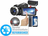 Somikon 8K-UHD-WLAN-Camcorder, IPS-Touchdisplay, 48 MP, App, Versandrückläufer; Dreibein Kamera Stative Dreibein Kamera Stative 