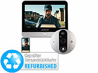 Somikon; Video-Türsprechanlagen, WLAN-Video-Türklingeln mit App-Kontrolle und Nachtsicht