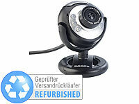Somikon Hochauflösende USB-Webcam mit 6 LEDs, Versandrückläufer; Wasserdichte UHD-Action-Cams mit Webcam-Funktion 