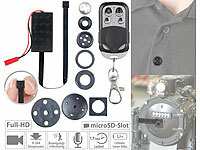 Somikon Mobile HD-Knopf-Sicherheitskamera, Bewegungserkennung & Fernbedienung; Full-HD-Kugelschreiber-Kameras Full-HD-Kugelschreiber-Kameras 