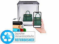 Somikon Fotobox mit Hintergrund, Fotobox Produktfotos, Foto-Studio